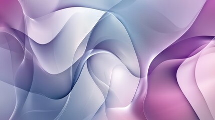 An ethereal blend of soft waves and gradients in hues of purple, white, and blue, creating a tranquil and modern abstract design.