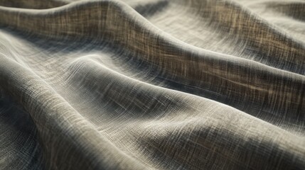 Close-up of elegantly draped textured fabric in soft hues, creating a serene and inviting aesthetic.