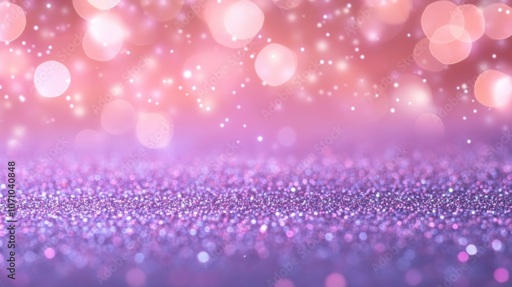 Aufkleber a vibrant abstract background featuring shimmering purple glitter with sparkling bokeh effects creat