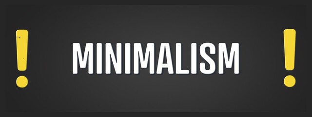 Minimalism. A blackboard with white text. Illustration with grunge text style.