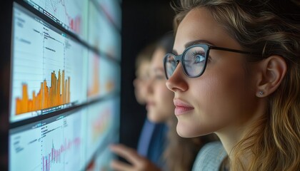 A team analyzing data for supply chain visibility in an office, Supply Chain Management, Collaborative and modern