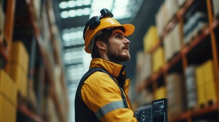 A team using realtime data software for logistics analysis, Technology, Hightech and modern