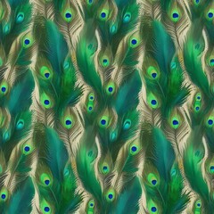 Fototapeta premium Discover the vibrant beauty of peacock feather patterns for unique home decor inspiration