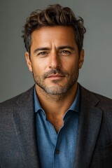 Obraz premium Handsome businessman dressed in an official suit portrait 