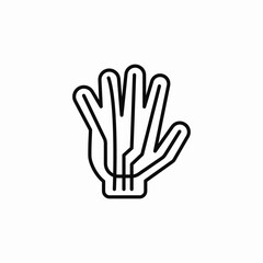 hand joints icon sign vector