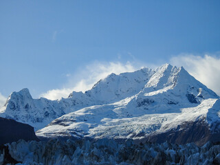 snow covered mountains in Alaska