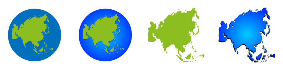 asia continent vector design,editable asia continent image,illustration,background,ocean