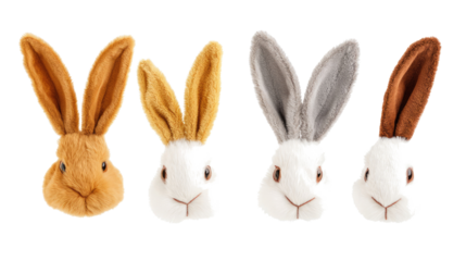 Set of Cute Rabbit Ears for Easter Celebration Decoration Ideas Generative AI
