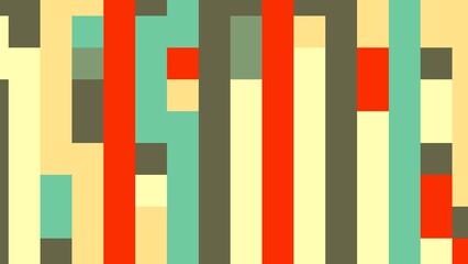 Abstract geometric lines pattern with vibrant colors.  A seamless pattern with red, yellow, green, and brown stripes creating a modern and stylish design.