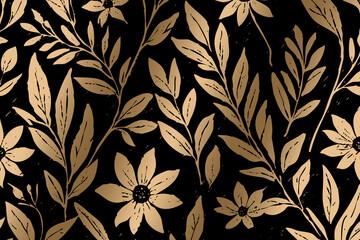 Luxurious golden botanical background. Printable wallpapers, covers, wall art, greeting card, wedding cards, invitations.