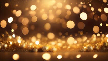 A blurred background of golden bokeh lights, creating an elegant and magical atmosphere 