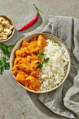 bowl of Chicken Tikka Masala with Rice