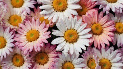Fototapeta premium Close-Up of Pink and White Flowers with Soft Petals and Vibrant Colors