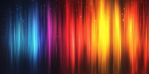 Vibrant Abstract Background With Colorful Vertical Lines and Stars Creating a Lively Atmosphere in a Digital Art Display