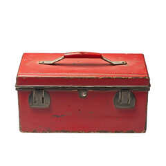 Old Metal Toolbox Photo on Transparent Background
