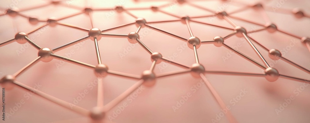 Aufkleber a close-up view of a network of interconnected nodes and lines, illustrating a geometric, abstract, 