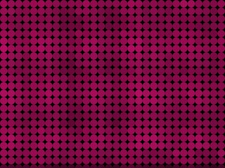 Seamless pink circle pattern on black background, repeating geometric texture.