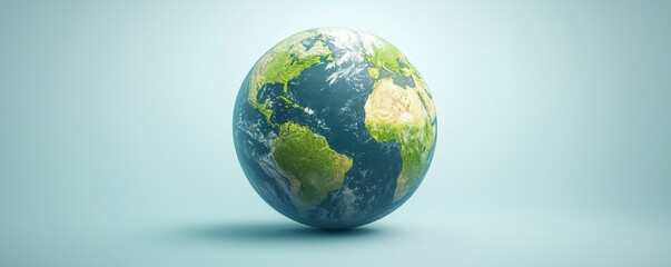 Fototapeta premium Earth isolated on light background.