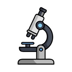 microscope isolated on white