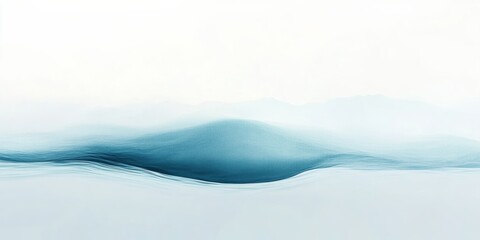 A soft ripple in a blue gradient water surface, creating a calming effect on a clean white background