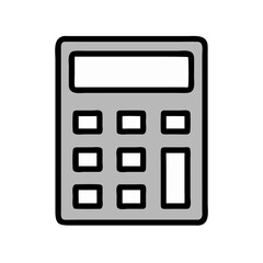calculator isolated on white