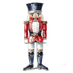 Classic Nutcracker Soldier in Festive Colors – Perfect for Christmas Invites, Cards, Sublimation Designs, and Wall Art
