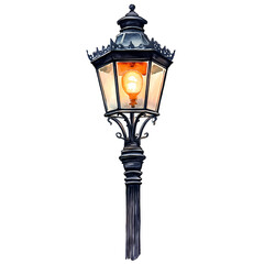 Victorian Christmas Street Lamps in Watercolor – Perfect for Christmas Invites, Cards, Sublimation Designs, and Wall Art