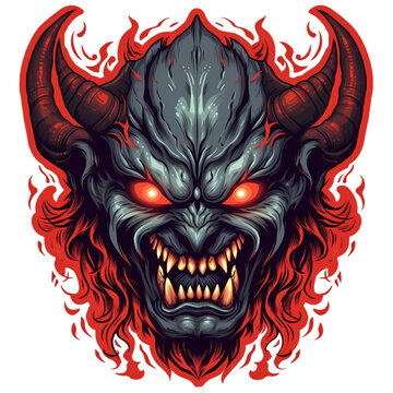 Red Devil Demon With Transparent PNG Background Clip Art