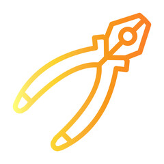 hand pliers Line Gradient Icon