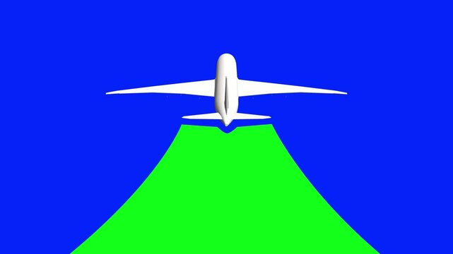 airplane transition for smooth video cuts. With green or blue screen and alpha channel for better editing