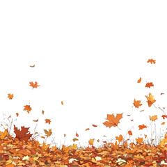 Vibrant Autumn Leaves Landscape Background Vector