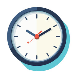Clock Time Vector Illustration