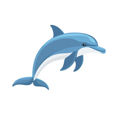 Obraz premium Dolphin Aquatic Mammal Vector Icon for Animal App