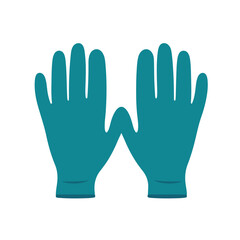 Fototapeta premium Medical Gloves Solid Icon for Healthcare Concept