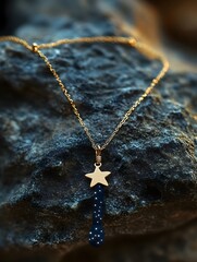 Necklace resembling Milky Way sparkles like a starry expanse in night sky