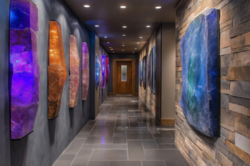 Fototapeta premium Mineral Art Gallery Hallway