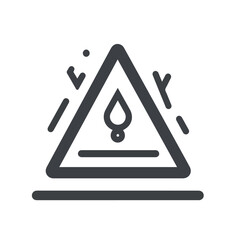 Warning Sign Line Icon Outline Vector Sign