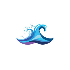 Abstract Water Wave Logo Design for Milk Logotype