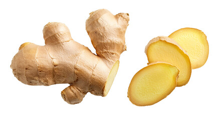 fresh Ginger root and slice