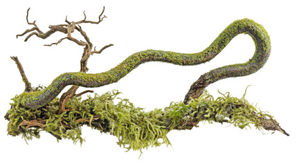 Obraz premium Vines Weaving Through Wild Moss on a Natural Landscape Background Generative AI