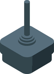 Isometric view of a retro joystick, evoking nostalgia for classic arcade and console gaming