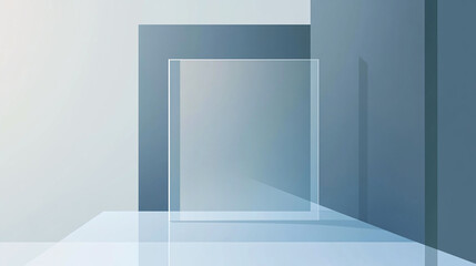 Minimalist architectural frame with clean lines and soft shadows.
