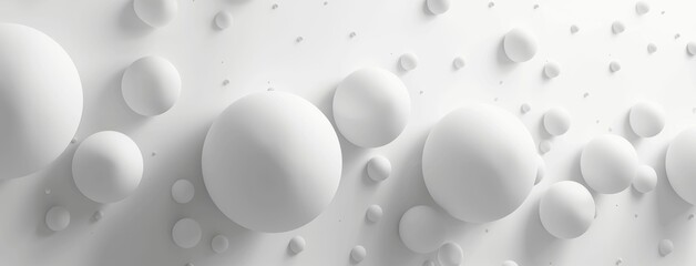 Minimalistic White Sphere Abstract Background