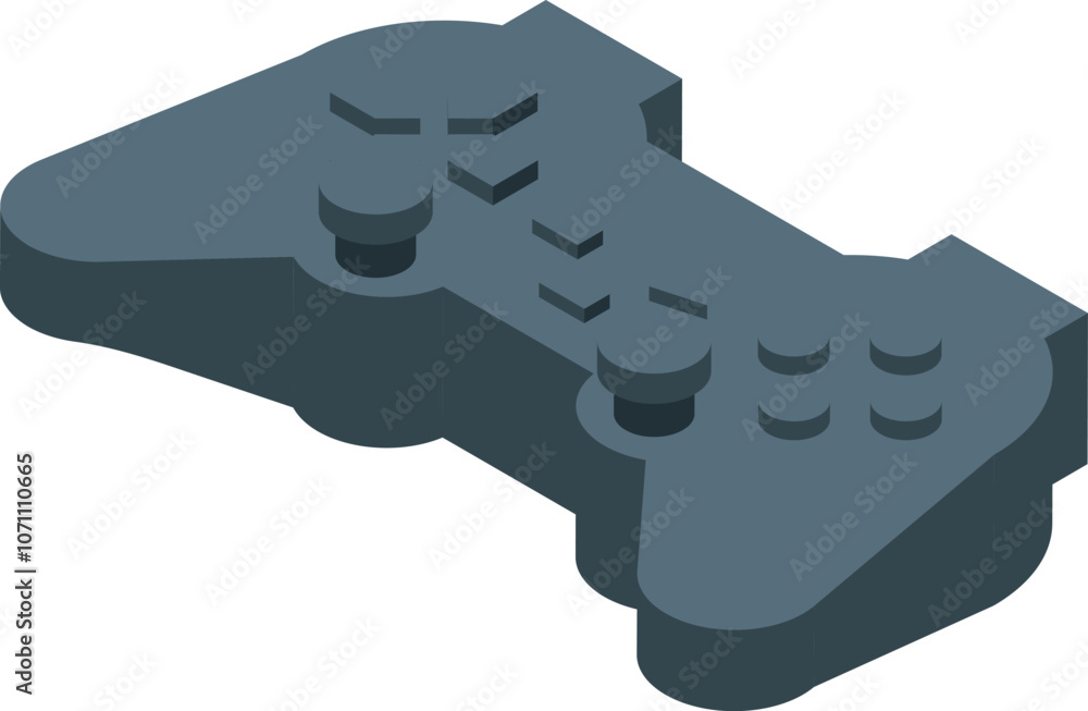Poster isometric view of a gray wireless gamepad controller, offering seamless control and enhancing gamepl