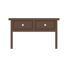 table isolated on white