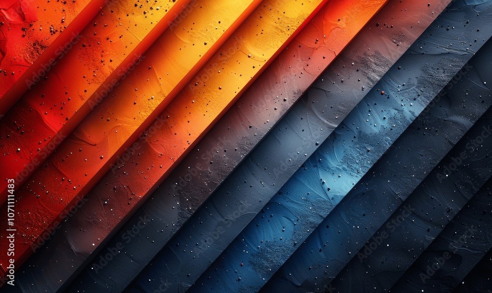 Poster retro style abstract background with colorful stripes on black vector design