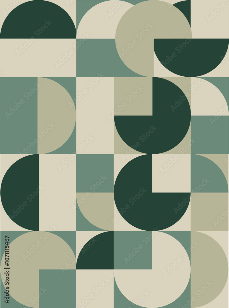 Fototapete abstract geometric artwork design with simple shapes and figures. vertical pattern graphics with geo