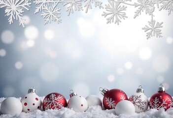Christmas white background with Holiday decoration