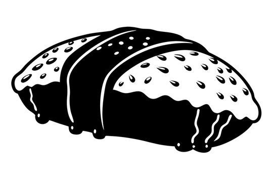 recommend clip art: sushi covered in ketchup silhouette vector