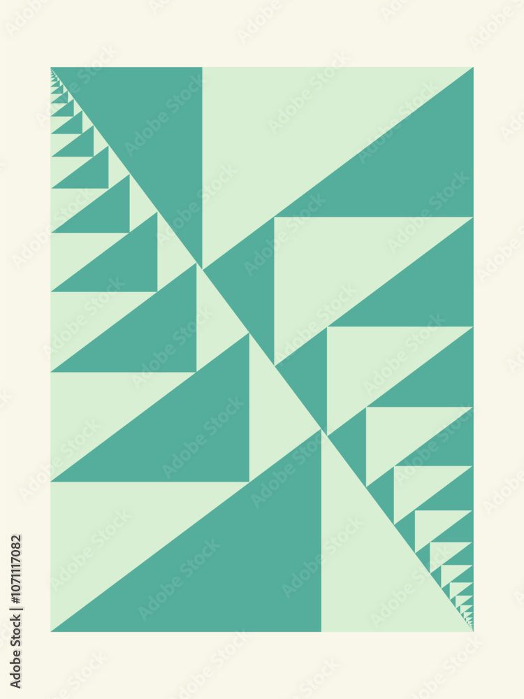 Aufkleber abstract geometric artwork design with simple shapes and figures. vertical pattern graphics with geo